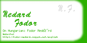 medard fodor business card